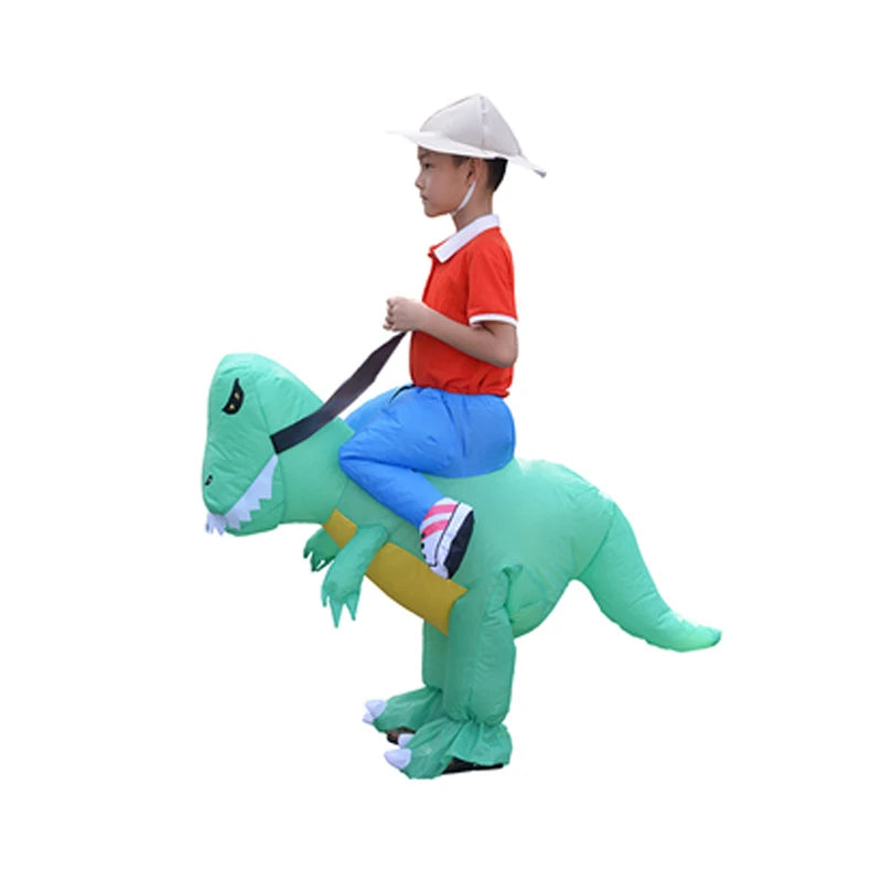 Colourful Funny Mascot Inflatable Ride on Dinosaur T REX Anime Halloween Costume Cosplay For Adult Men Women Kids Dino Cartoon