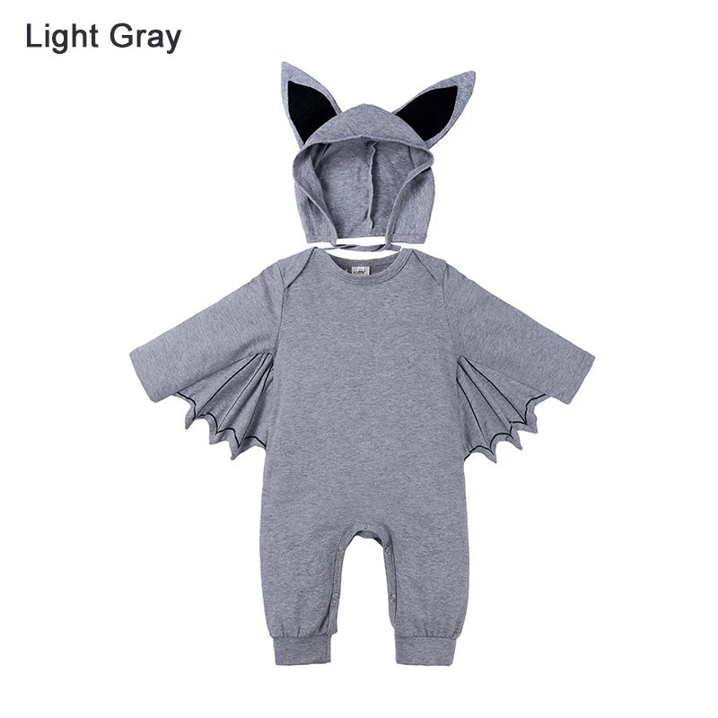 Bat Baby Infant Cotton Rompers Halloween Toddler Kids Adorable Animal Clothes Jumpsuit Hallowmas Costumes With Hat