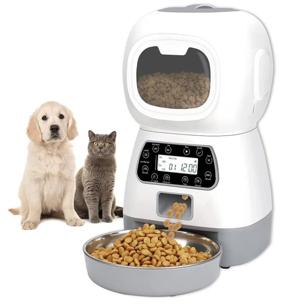 NEW Automatic Timing Smart Feeder Automatic Pet Feeder For Cat Dog Electric Dry Food Dispenser 3.5L 4.5L Bowls Product Supplies