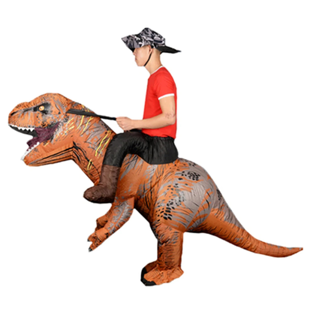 Colourful Funny Mascot Inflatable Ride on Dinosaur T REX Anime Halloween Costume Cosplay For Adult Men Women Kids Dino Cartoon