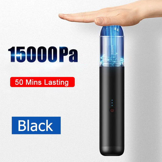 Baseus 15000Pa Wireless Car Vacuum Cleaner 2-in-1 Suction Nozzle Blowpipe Handheld Vacum Cleaner LED Light for Car Home PC Clean