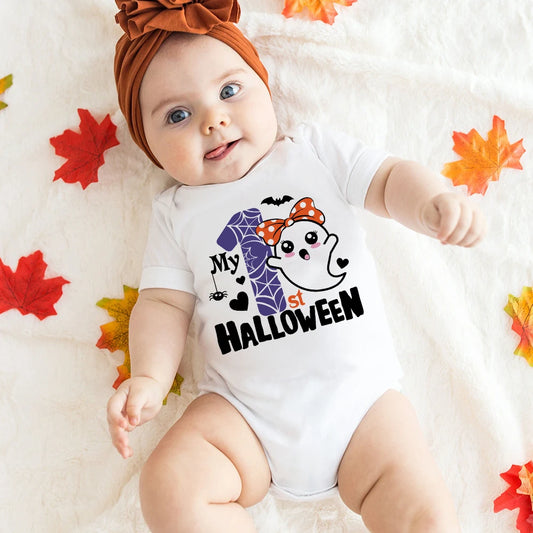 My 1st Halloween Baby Bodysuit Girls Boys Cute Romper Toddler Halloween Costume Infant Clothes First Halloween Baby Gift