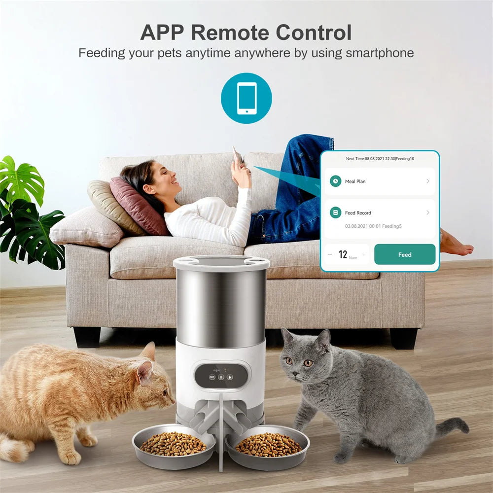 NEW Automatic Timing Smart Feeder Automatic Pet Feeder For Cat Dog Electric Dry Food Dispenser 3.5L 4.5L Bowls Product Supplies