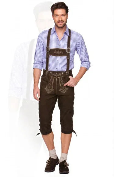 Adult Men Women Germany Oktoberfest Pants Traditional Bavarian Beer Man Lederhosen Shorts Halloween Party Cosplay Costume