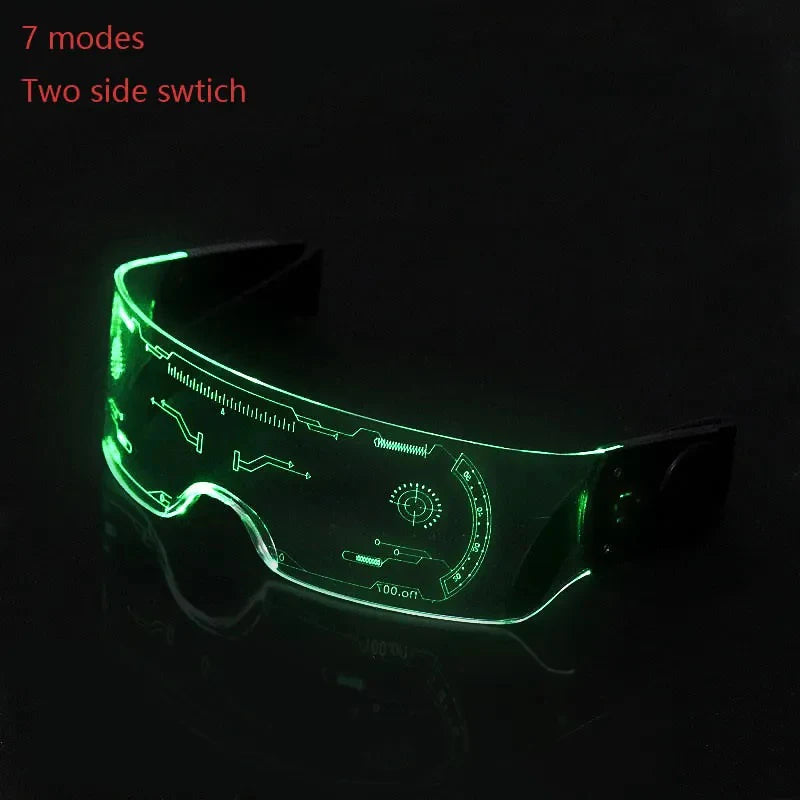 Wire Neon Led Glasses Light Up Glasses DJ Foldable Halloween Decoration Cool Costume Party Supplies Decoration