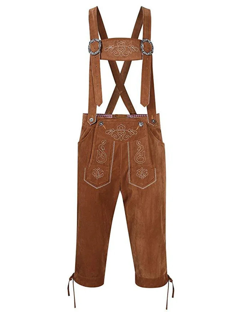 Adult Men Women Germany Oktoberfest Pants Traditional Bavarian Beer Man Lederhosen Shorts Halloween Party Cosplay Costume